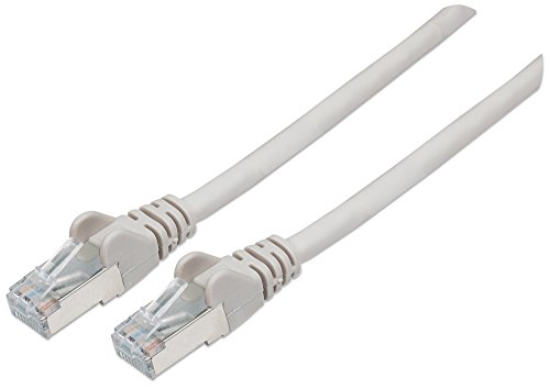 Intellinet 317092 Netzwerkkabel Cat6A SFTP 100% Kupfer RJ-45 Stecker/RJ-45 Stecker, 0,5 m grau von Intellinet