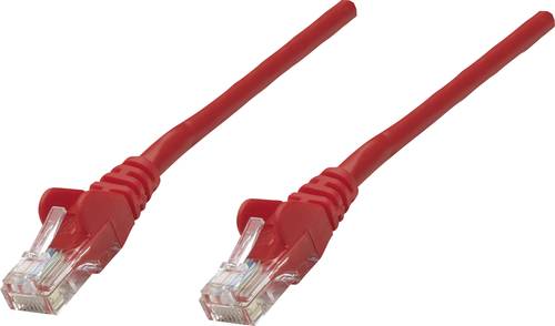 Intellinet 318198 RJ45 Netzwerkkabel, Patchkabel CAT 5e U/UTP 0.50m Rot von Intellinet