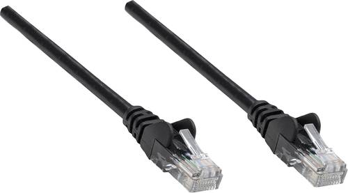 Intellinet 318754 RJ45 Netzwerkkabel, Patchkabel CAT 6a S/FTP 0.50m Schwarz Einzelschirm, Gesamtschi von Intellinet