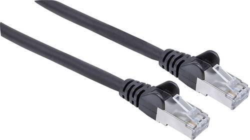 Intellinet 318792 RJ45 Netzwerkkabel, Patchkabel CAT 6a S/FTP 3.00m Schwarz Folienschirm, Geflechtsc von Intellinet