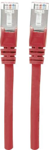 Intellinet 319126 RJ45 Netzwerkkabel, Patchkabel CAT 6a S/FTP 5.00m Rot Folienschirm, Geflechtschirm von Intellinet