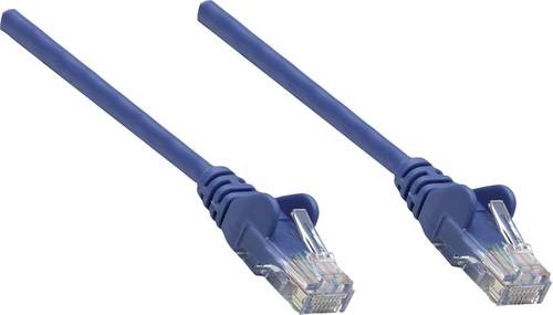 Intellinet 350723 RJ45 Netzwerkkabel, Patchkabel CAT 6a S/FTP 0.50m Blau Einzelschirm, Gesamtschirm, von Intellinet