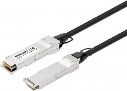 Intellinet - 40GBase Direktanschlusskabel - QSFP+ (M) zu QSFP+ (M) - 2,0m - twinaxial - passiv, geringe Latenz, bis zu 40 Gbps Datentransferrate, 40 Gigabit Ethernet - Schwarz (508513) von Intellinet