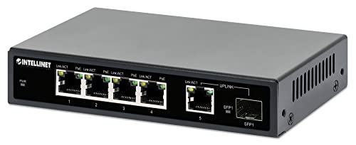 Intellinet 5-Port Gigabit Ethernet PoE+ Switch mit SFP-Port von Intellinet