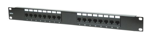 Intellinet 519526 16-Port Cat6 Patchpanel UTP 1 HE 19" 19 Zoll schwarz von Intellinet