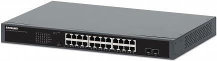 Intellinet - Switch - 24 x 10/100/1000 (PoE+) + 2 x 10 Gigabit SFP - an Rack montierbar - PoE+ (370 W) (561907) von Intellinet