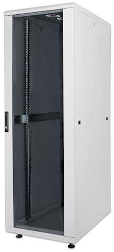 Intellinet 713511 48,26 cm 19" Netzwerkschrank 36 HE 1728 (H) x 600 (B) x 600 (T) mm Schutzklasse IP20 montiert grau von Intellinet