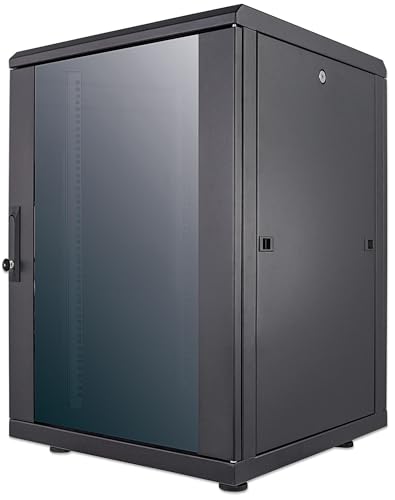 Intellinet 713627 48,26 cm 19" Netzwerkschrank 16 HE 778 (H) x 600 (B) x 600 (T) mm Schutzklasse IP20 montiert schwarz von Intellinet