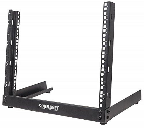 Intellinet 714747 48,26 cm (19 Zoll), 2-Pfosten Desktop-Laborgestell 12 HE Flatpack schwarz von Intellinet