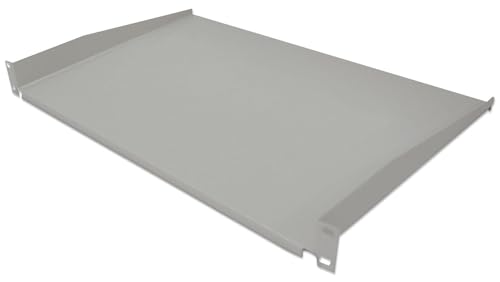 Intellinet 715089 19" 48,3 cm Fachboden zur Frontmontage 1 HE (Montage an den beiden vorderen Profilschienen) 300mm tief nicht perforiert grau von Intellinet