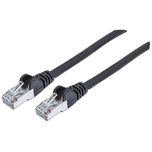 Intellinet 735209 Netzwerkkabel Cat6 SFTP LS0H Kupfer RJ-45 Stecker auf RJ-45 Stecker 0,5 m schwarz von Intellinet