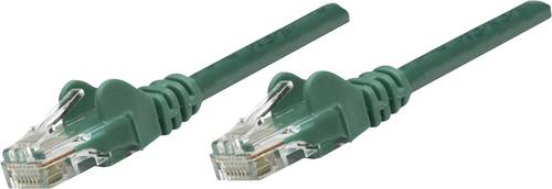 Intellinet 735223 RJ45 Netzwerkkabel, Patchkabel CAT 6 S/FTP 0.50m Grün vergoldete Steckkontakte von Intellinet