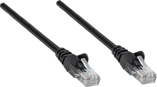 Intellinet 737012 RJ45 Netzwerkkabel, Patchkabel CAT 6a S/FTP 0.25m Schwarz Einzelschirm, Gesamtschi von Intellinet