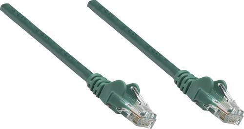 Intellinet 739825 RJ45 Netzwerkkabel, Patchkabel CAT 6 S/FTP 0.25m Grün Folienschirm, Geflechtschir von Intellinet