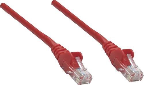 Intellinet 739924 RJ45 Netzwerkkabel, Patchkabel CAT 6 U/UTP 0.25m Rot von Intellinet