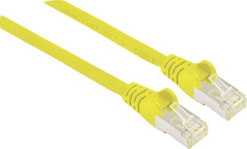 Intellinet 740647 RJ45 Netzwerkkabel, Patchkabel CAT 6a S/FTP 0.50m Gelb Folienschirm, Geflechtschir von Intellinet