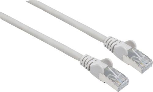 Intellinet 741217 RJ45 Netzwerkkabel, Patchkabel CAT 6a S/FTP 30.00m Grau Folienschirm, Geflechtschi von Intellinet