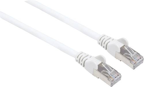 Intellinet 741354 RJ45 Netzwerkkabel, Patchkabel CAT 6a (Rohkabel CAT 7) S/FTP 0.50m Weiß Halogenfr von Intellinet