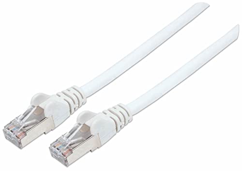 Intellinet 741361 Netzwerkkabel mit Cat7-Rohkabel S/FTP Cat6a-Stecker 100% Kupfer LS0H 1 m Weiß von Intellinet
