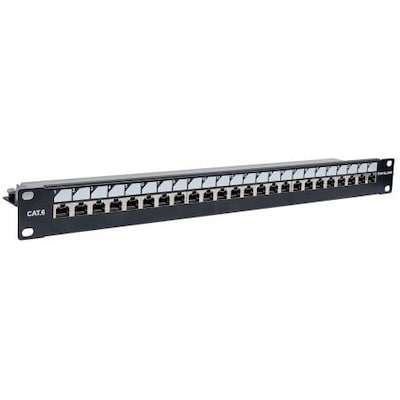 Intellinet Abschließbares 24-Port Cat6 Patchpanel ungeschirmt schwarz / silber von Intellinet