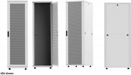 Intellinet - Basic - Schrank - Netzwerkschrank - Grau, RAL 7035 - 36U - 48,3 cm (19) (715454) von Intellinet