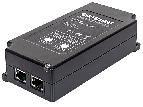 Intellinet Gigabit High-Power PoE+ Injektor ( 1 x 30 Watt-Port - IEEE 802.3at/af Power over Ethernet ( PoE+/ PoE ) Kunststoffgehäuse schwarz 561037 von Intellinet