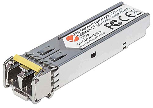 Intellinet Gigabit SFP Mini-GBIC Transceiver 1000Base-LX (LC) Single-Mode Port Reichweite bis zu 80 km Wellenlaenge 1550 nm von Intellinet