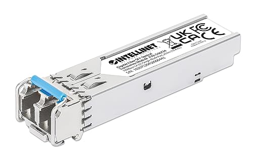 Intellinet Gigabit SFP Mini-GBIC Transceiver für LWL-Kabel ( 1000Base-LX (LC) Singlemode-Port 20 km universell kompatibel zu allen Switch-Marken ) 506724 von Intellinet