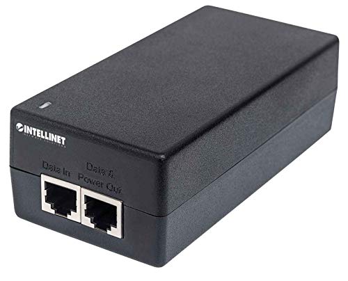 Intellinet Gigabit Ultra PoE+ Injektor (1 x 60 Watt-Port, IEEE 802.3bt und IEEE 802.3at/af-konform, Kunststoffgehäuse) schwarz 561235 von Intellinet