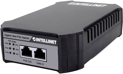 Intellinet Gigabit Ultra PoE-Injektor 1 x 95 Watt-Port Kunststoffgehäuse PoE Injektor 10 / 100 / 10 von Intellinet