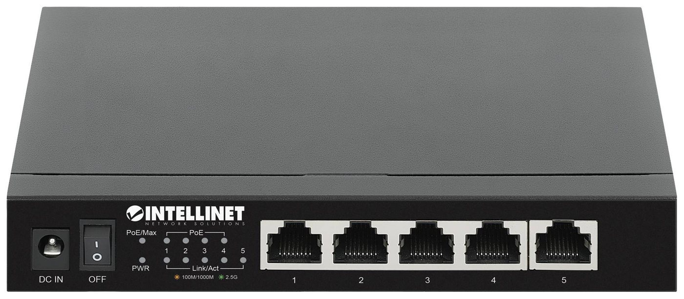 Intellinet INTELLINET 5-Port 2.5G Ethernet PoE+ Switch 55 W 4xPSE Ports - Swit... Netzwerk-Switch von Intellinet