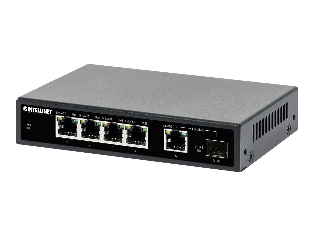 Intellinet INTELLINET 5-Port Gigabit PoE+ Switch 1SFP91W Netzwerk-Switch von Intellinet