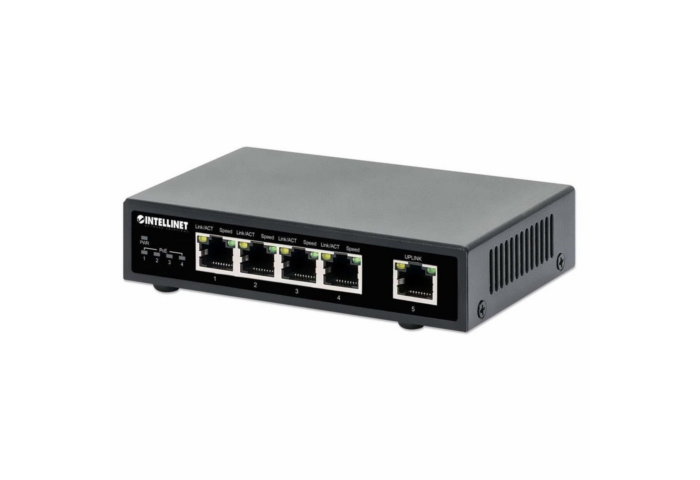Intellinet INTELLINET 5-Port Gigabit PoE+ Switch 62W Netzwerk-Switch Intellinet INTELLINET 5-Port Gigabit PoE+ Switch 62W Netzwerk-Switch von Intellinet