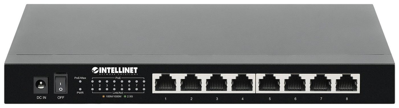 Intellinet INTELLINET 8-Port 2.5G Ethernet PoE+ Switch 100W 8xPSE Ports - Swit... Netzwerk-Switch von Intellinet
