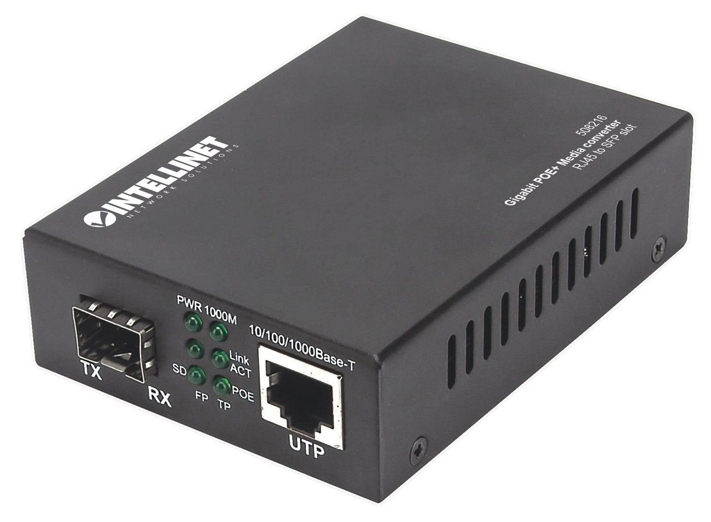 Intellinet INTELLINET Gigabit PoE + Medienkonverter RJ45 SFP 120km Netzwerk-Switch Intellinet INTELLINET Gigabit PoE + Medienkonverter RJ45 SFP 120km Netzwerk-Switch von Intellinet