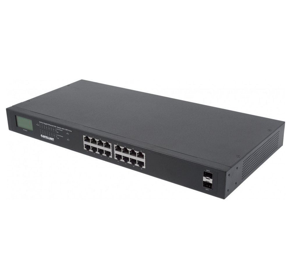 Intellinet Intellinet PoE+ LCD 16-Port Switch WLAN-Router, LCD-Anzeige für Status Intellinet Intellinet PoE+ LCD 16-Port Switch WLAN-Router, LCD-Anzeige für Status von Intellinet