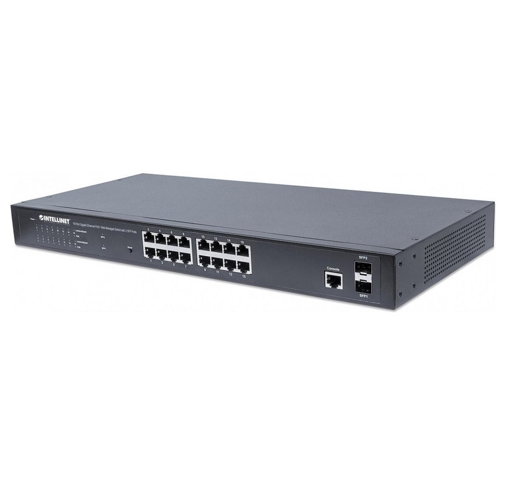 Intellinet Intellinet PoE+ Switch 16-Port Gigabit Netzwerkgerät WLAN-Router, PoE+ Unterstützung Intellinet Intellinet PoE+ Switch 16-Port Gigabit Netzwerkgerät WLAN-Router, PoE+ Unterstützung von Intellinet