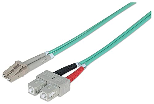 Intellinet LWL Kabel LC/SC OM3 10m Tuerkis 50/125um Duplex Multimode von Intellinet