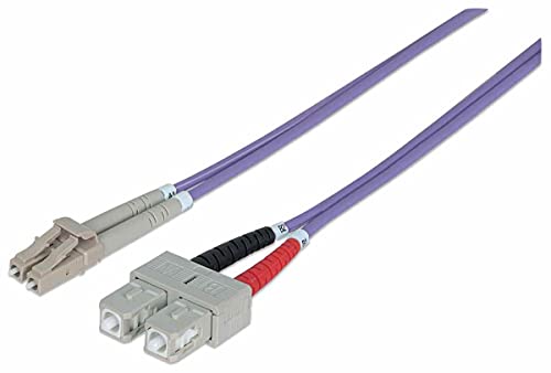 Intellinet LWL Kabel LC/SC OM4 5m violett 50/125um Duplex Multimode von Intellinet
