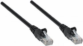 Intellinet Network Patch Cable, Cat6, 7,5m, Black, Copper, U/UTP, PVC, RJ45, Gold Plated Contacts, Snagless, Booted, Lifetime Warranty, Polybag - Patch-Kabel - RJ-45 (M) zu RJ-45 (M) - 7,5m - UTP - CAT 6 - geformt, ohne Haken - Schwarz (738385) von Intellinet