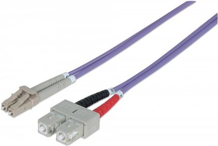 Intellinet - Patch-Kabel - LC Multi-Mode (M) - bis - SC multi-mode (M) - 20,0m - Glasfaser - 50/125 Mikrometer - OM4 - halogenfrei - violett (751186) von Intellinet