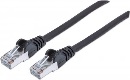 Intellinet - Patch-Kabel - RJ-45 (M) bis RJ-45 (M) - 3,0m - SFTP, PiMF - CAT 6a - IEEE 802,3af - halogenfrei, geformt, verseilt - Schwarz (318792) von Intellinet