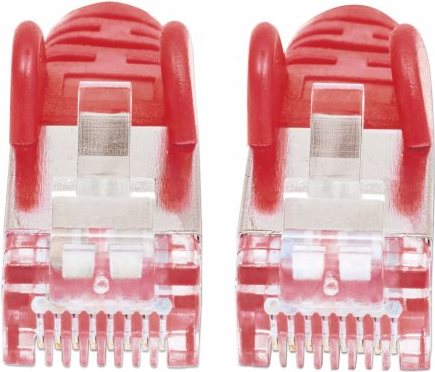 Intellinet - Patch-Kabel - RJ-45 (M) bis RJ-45 (M) - 30,0m - SFTP, PiMF - CAT 6a - IEEE 802,3af - halogenfrei, geformt, verseilt - Rot (319249) von Intellinet