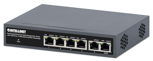 Intellinet PoE Powered 6 Port Managed Gigabit Ethernet Switch mit PoE Passthrough – 2 GB Uplink-Ports, 60 W Power Budget über AC Power oder POE PD, 30 W pro Port, Smart Management, 3 Jahre Mfg Intellinet PoE Powered 6 Port Managed Gigabit Ethernet Switch mit PoE Passthrough – 2 GB Uplink-Ports, 60 W Power Budget über AC Power oder POE PD, 30 W pro Port, Smart Management, 3 Jahre Mfg von Intellinet