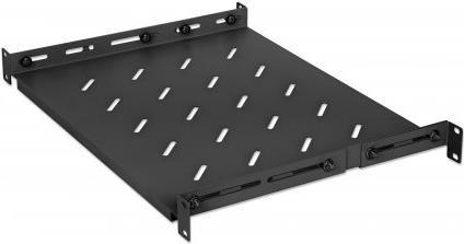 Intellinet - Rack - Regal - with variable rails, fixed mounting - Schwarz, RAL 9004 - 1U - 48,3 cm (19) (714082) von Intellinet