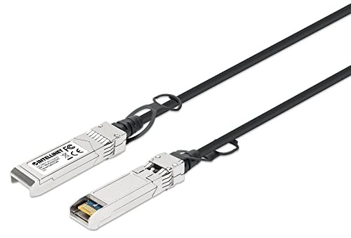 Intellinet SFP+ 10G Passives DAC Twinax-Kabel SFP+ auf SFP+, 0,5 m, MSA-konform für maximale Kompatibilität, Direct Attach Copper, AWG 30, schwarz von Intellinet