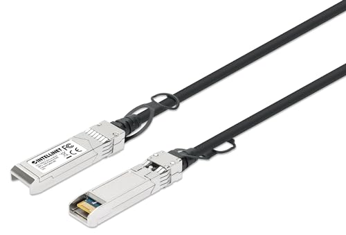 Intellinet SFP+ 10G Passives DAC Twinax-Kabel SFP+ auf SFP+, 5 m, MSA-konform für maximale Kompatibilität, Direct Attach Copper, AWG 24, schwarz von Intellinet