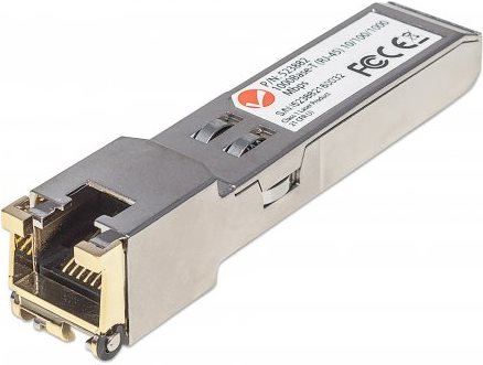 Intellinet - SFP (Mini-GBIC)-Transceiver-Modul - Gigabit Ethernet - 10Base-T, 100Base-TX, 1000Base-T - RJ-45 - bis zu 100 m (523882) von Intellinet