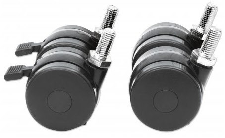 Rollen 4er Set (mit Bremse) schwarz für Intellinet 48,3cm Schränke von Intellinet