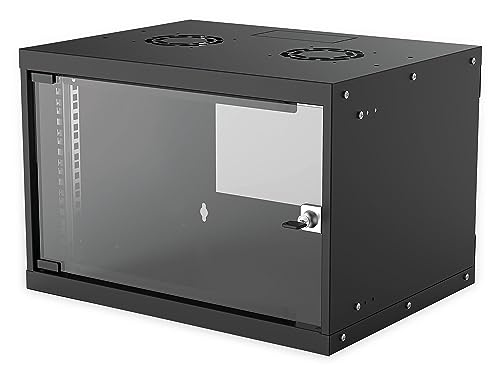 intellinet 714143 48,26 cm 19" (19 Zoll) Wandverteiler Basic Line 6 HE 353 (H) x 540 (B) x 400 (T) mm Flatpack Schutzklasse IP20 schwarz von Intellinet
